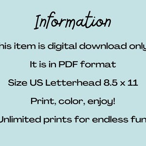 K&ouml;nnte beinhalten: Informationen zu einem digitalen Download eines druckbaren PDFs im US-Letter-Format (8,5 x 11 Zoll). Der Text lautet: "Dieser Artikel ist nur ein digitaler Download! Er ist im PDF-Format. Gr&ouml;&szlig;e US Letterhead 8,5 x 11. Drucken, f&auml;rben, genie&szlig;en! Unbegrenzte Ausdrucke f&uuml;r endlosen Spa&szlig;!"