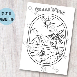 Coastal Coloring Pages//instant Download Printable Coloring Pages ...
