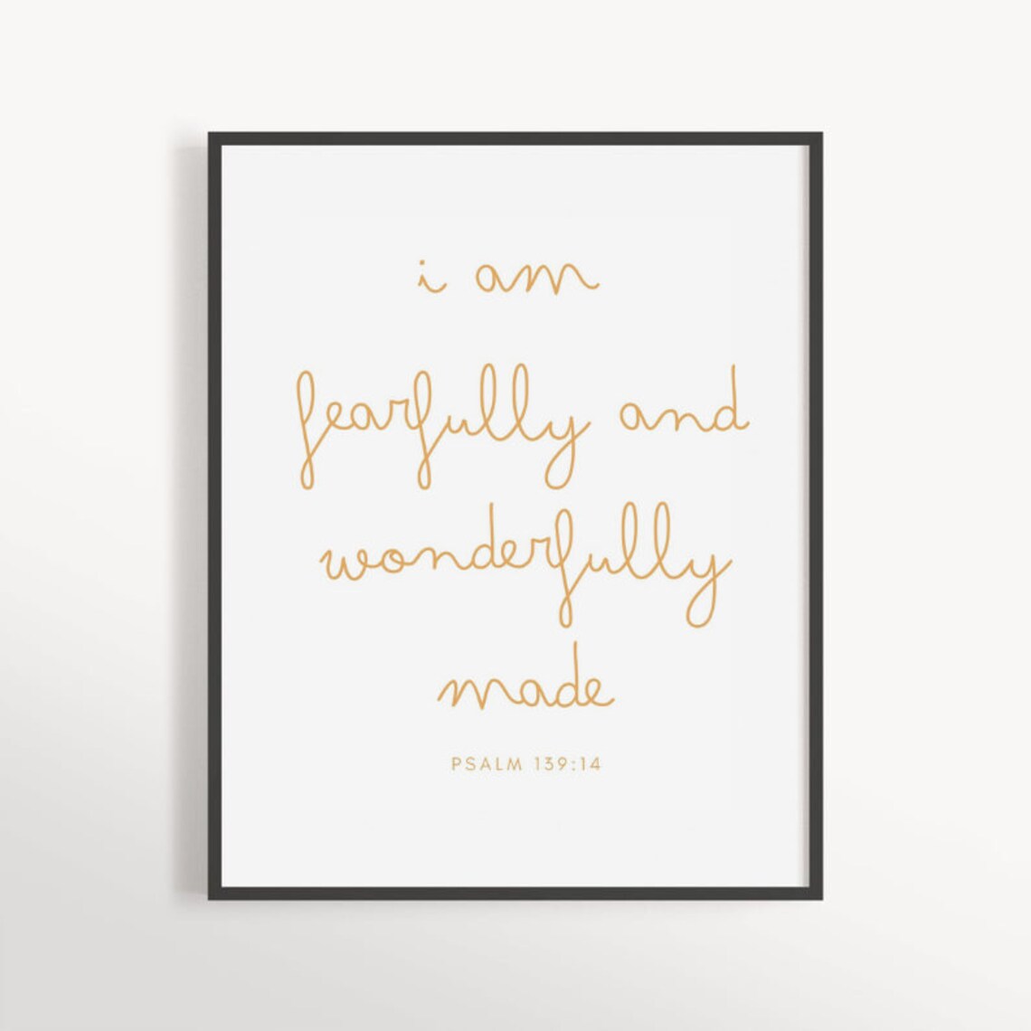 I Am Fearfully and Wonderfully Made Wall Art, Psalm 13914, Nursery