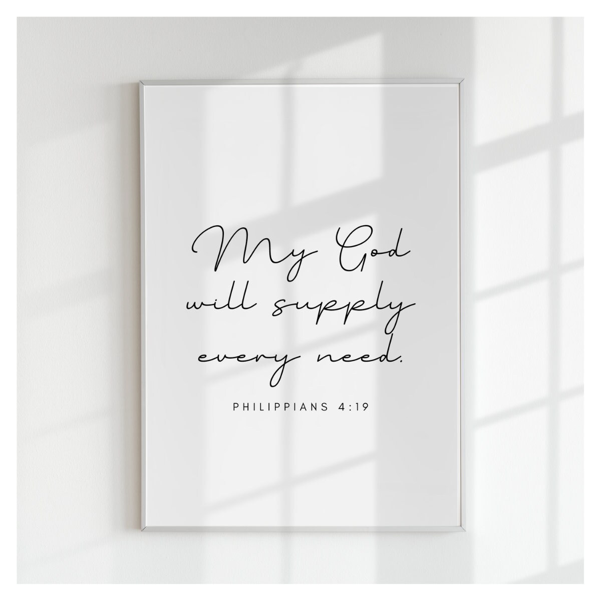 Modern Minimalist Printable Christian Scripture Poster - Inspirational ...