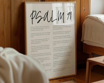 Póster cristiano del Salmo 91 con versículo bíblico, arte mural, ilustraciones bíblicas, El que mora, decoración de sala de estar, regalos de elefante blanco para oficina