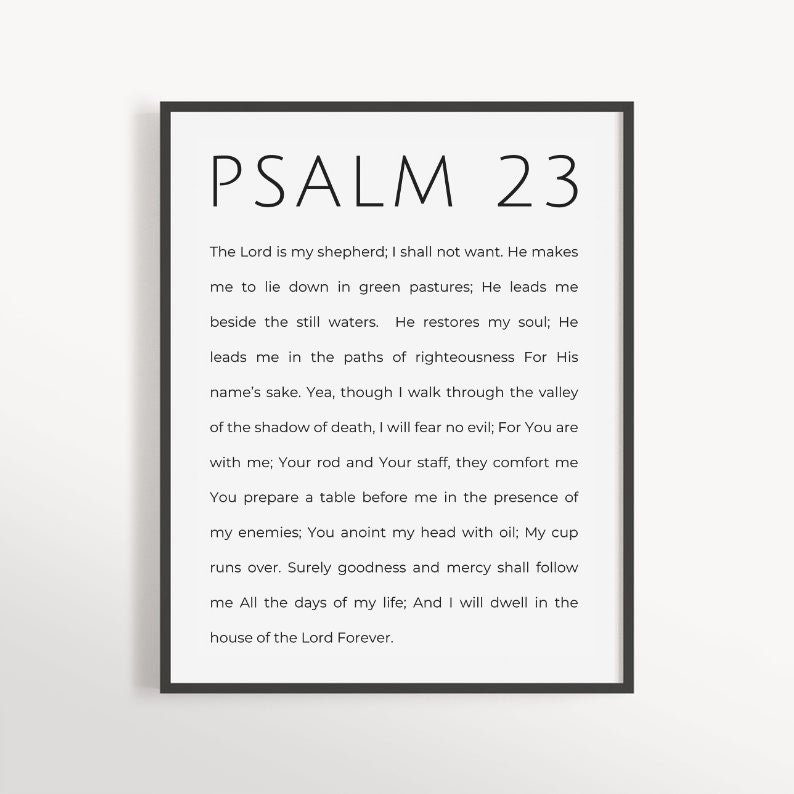 Psalm Bundle, Printable Set of 6, Modern Christian Art, Biblical Wall Art, Scripture Download ...