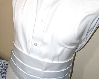 White Cummerbund 30 - 36 Inch Waist