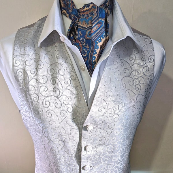 Ivory White Waistcoat in Brocade size 40 inches Chest
