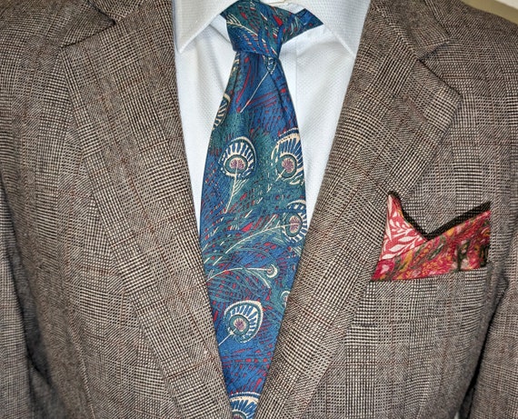 Liberty Necktie Peacock Blue Feather Tana Lawn Wi… - image 7