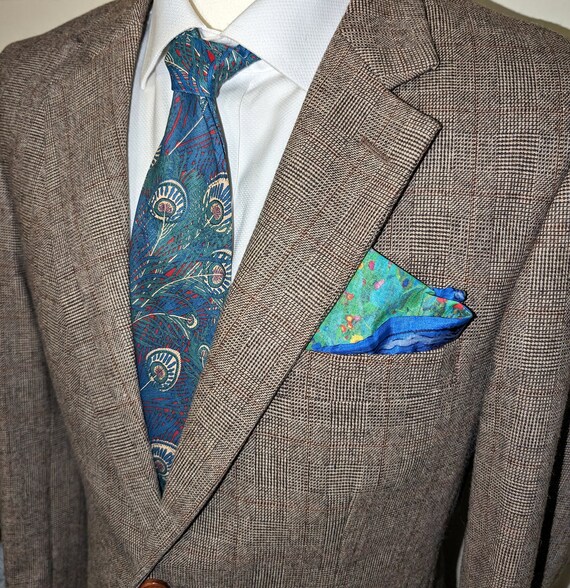 Liberty Necktie Peacock Blue Feather Tana Lawn Wi… - image 5