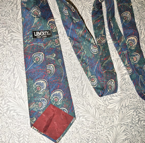 Liberty Necktie Peacock Blue Feather Tana Lawn Wi… - image 8