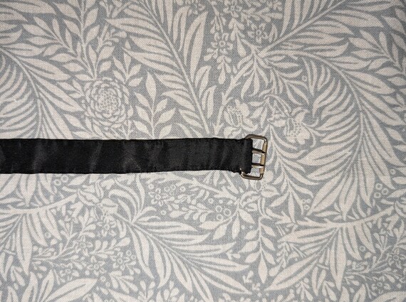 Black Bow Tie Vintage Art Deco Silk Twill - image 3