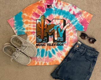 Maglietta corta tie-dye MTV