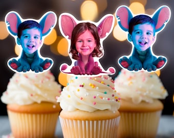 Personalized Stitch Cupcake Toppers, Lilo Birthday Theme