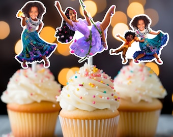 Encanto Photo Cupcake Toppers, Isabela & Mirabel, Birthday Theme
