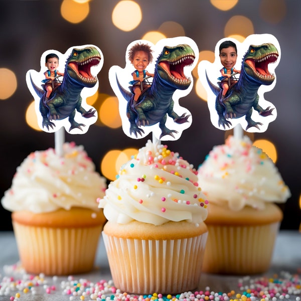 Dinosaur Cupcake Toppers - Etsy