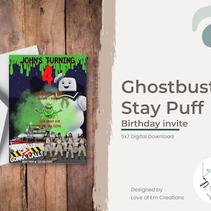 Ghostbusters Birthday Invitations - Digital Download - Etsy