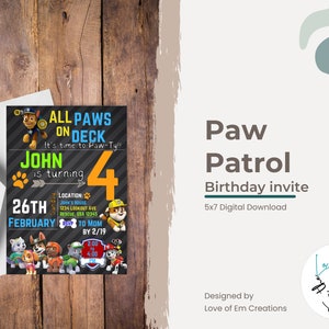 Paw Patrol Birthday - Digital Download
