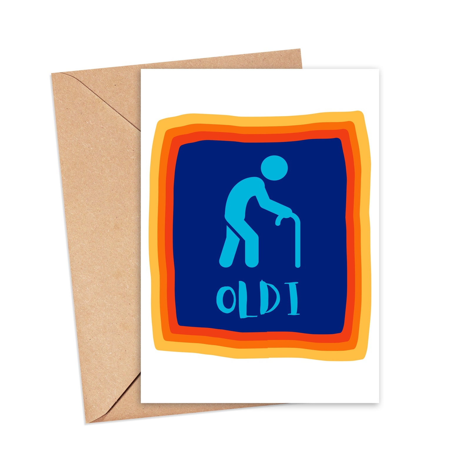 Aldi Oldi Card Funny Birthday Card Birthday Card for Him Etsy