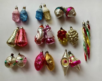 Sets of Two - Vintage Christmas Decorations/Ornaments