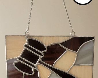 Paralegal Themed Stained Glass (lead free)