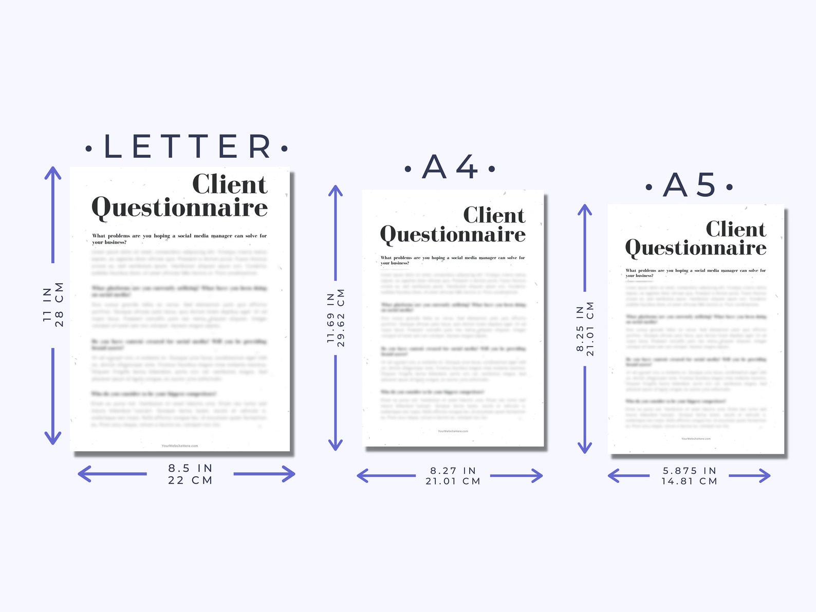 New Client Questionnaire Template Canva Template Business Etsy