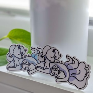 Alolan Vulpix Evolution Line Sticker - Waterproof Fanart - Journals - Water bottles
