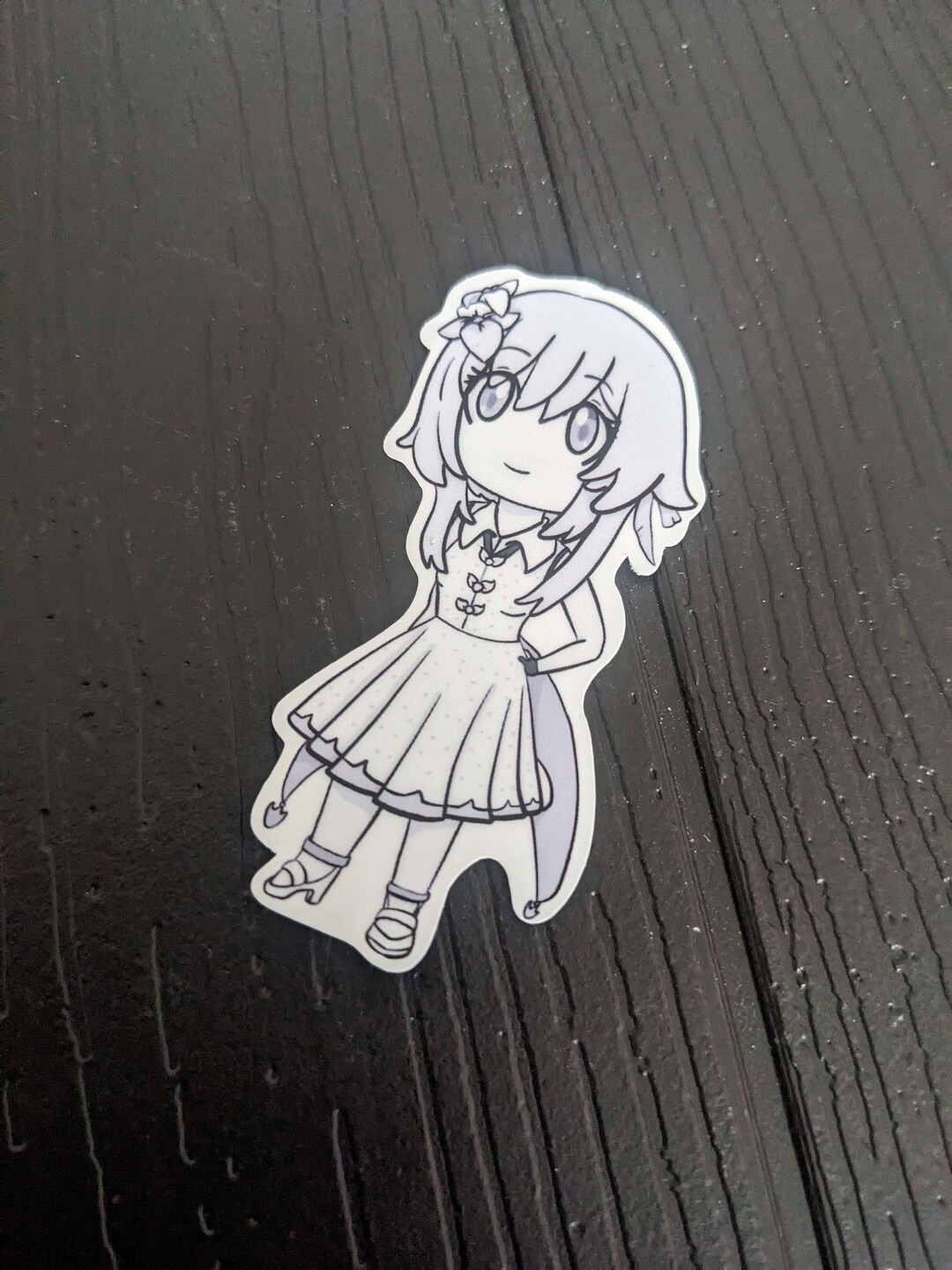 Vinyl 50's Style Lumine Grayscale Sticker / Genshin Fanart / Handmade ...