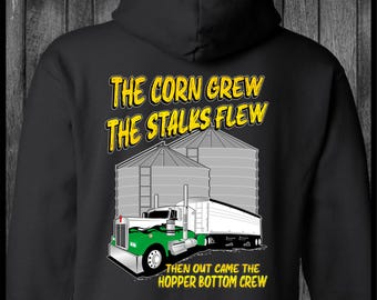 The Corn Grew The Stalks Flew Grain Hauler Kenworth Trucker Premium eco hoodie