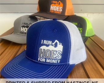 I Run Hoes for Money - Excavator Hat - Free Shipping