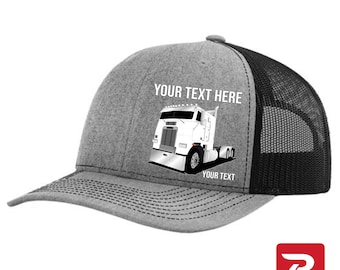 RICHARDSON 112 - Freightliner Cab Over - Your Text Snapback Hats - 6 Pack - Free Shipping