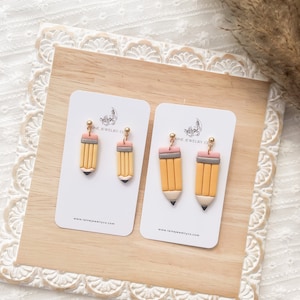 Pencil Earrings | Teacher Earrings | Polymer Clay Earrings | Teacher Gifts