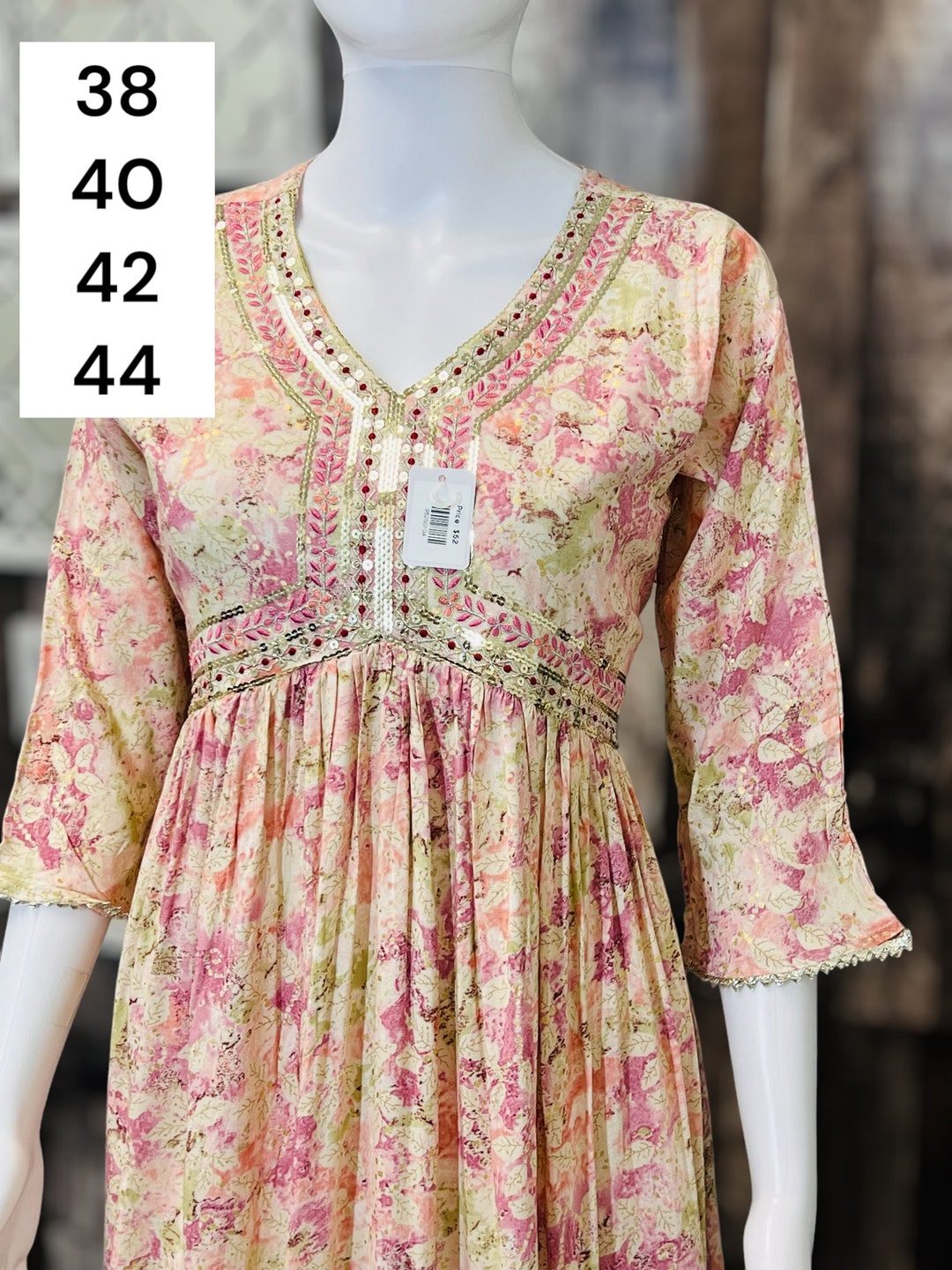 ALISHYA [2XL / 44] - Straight cut kurti set