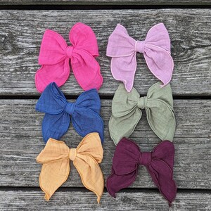 Muslin Hand-Tied Bows, Hairbows