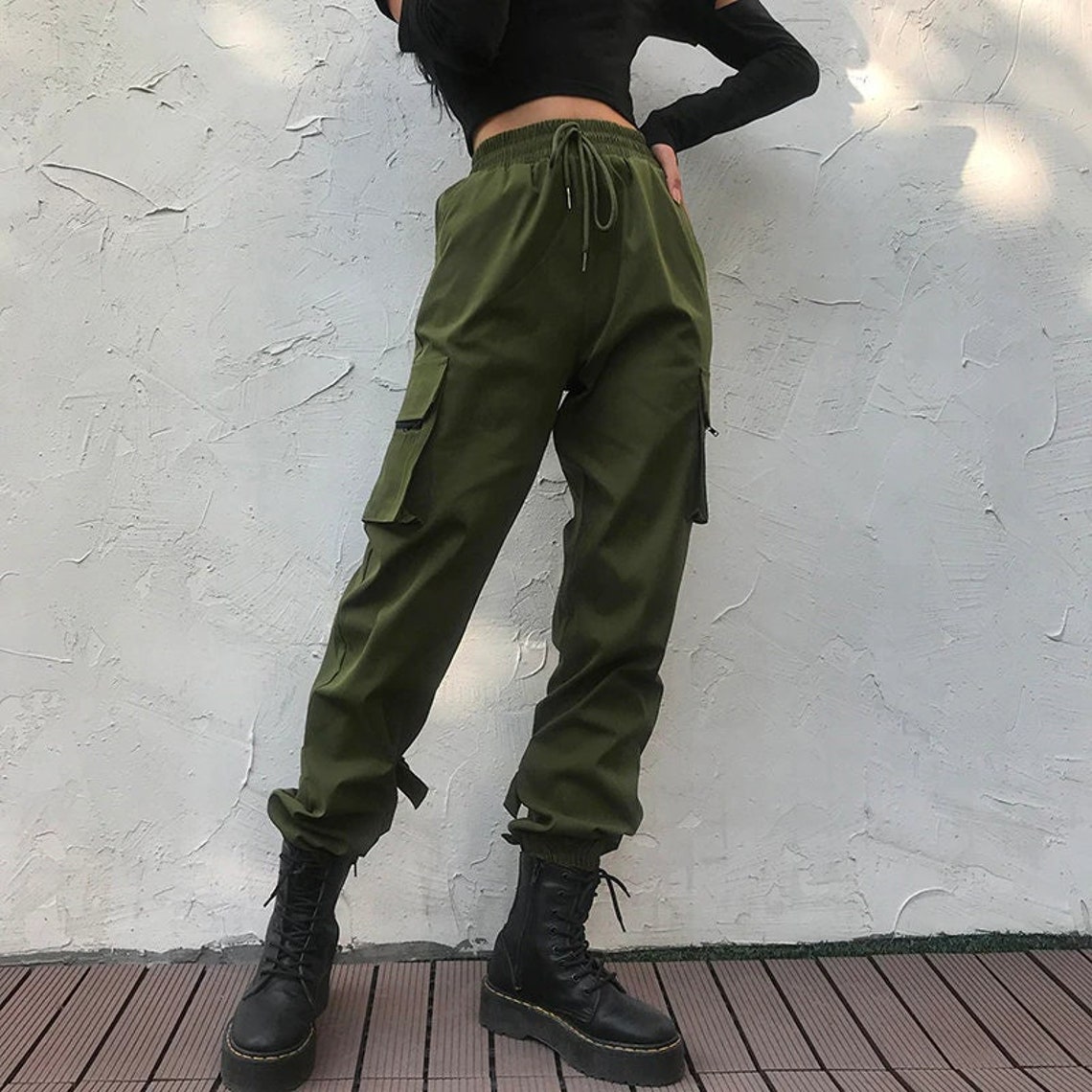 Women Army Cargo Pants Cargo Pants Women Wide Pants Women - Etsy