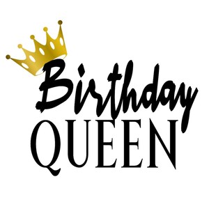 Birthday Queen with Crown SVG