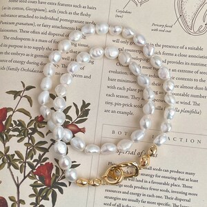 LIMERENCE | Baroque Freshwater Pearl Necklace | Gold plated necklace | Minimalist Necklace | Classic necklace