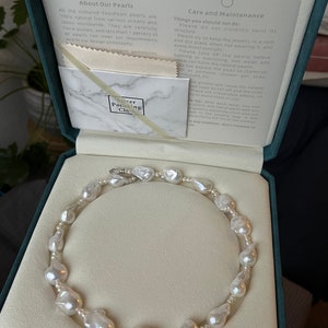 TANG | Collier baroque de perles d’eau douce | Collier plaqué or | Collier en argent | Collier classique