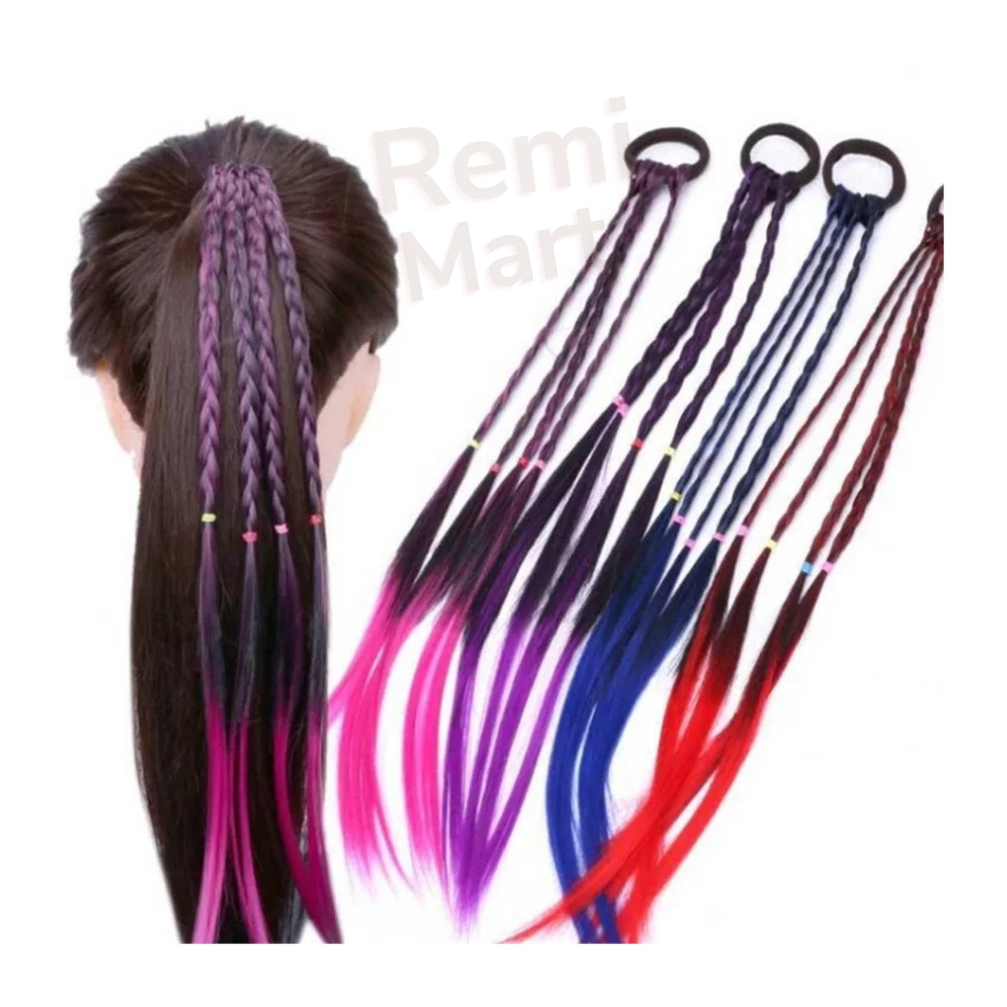 Colourful Ponytail Hair Ornament Gradient Colour Elastic - Etsy