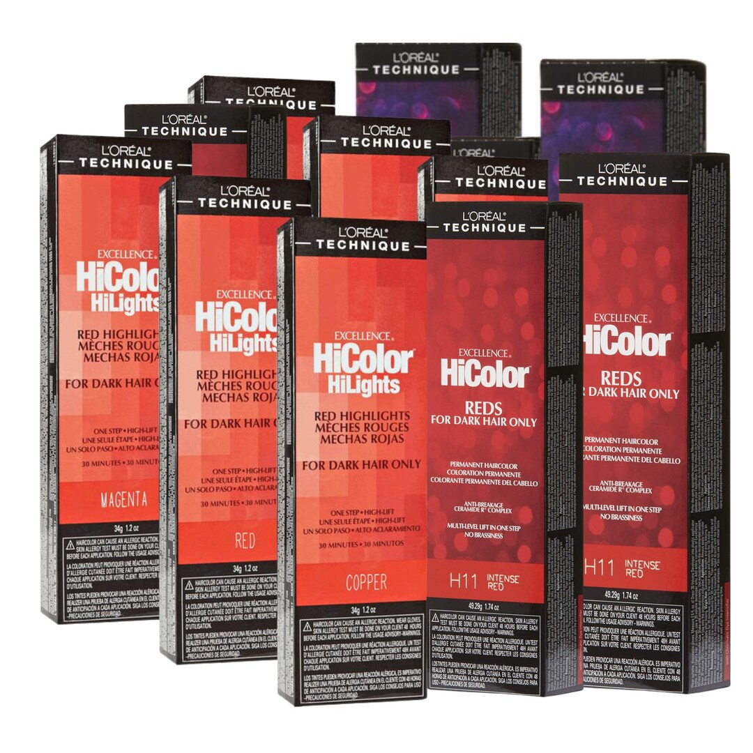 L'oreal Excellence Hicolor Hilights Permanent Hair Color Red/intense ...