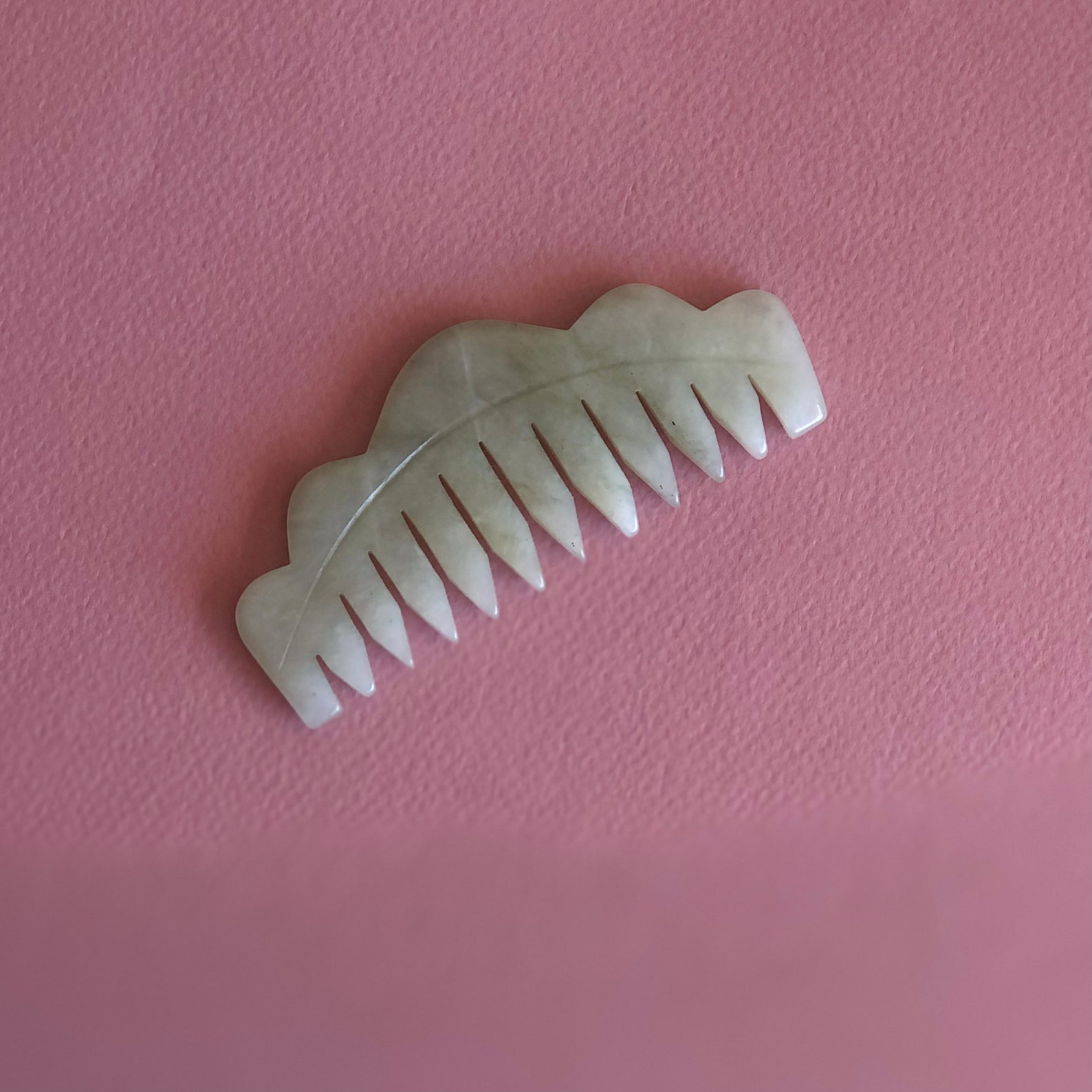 Jade Gua Sha Comb Scalp Massage Tool Etsy