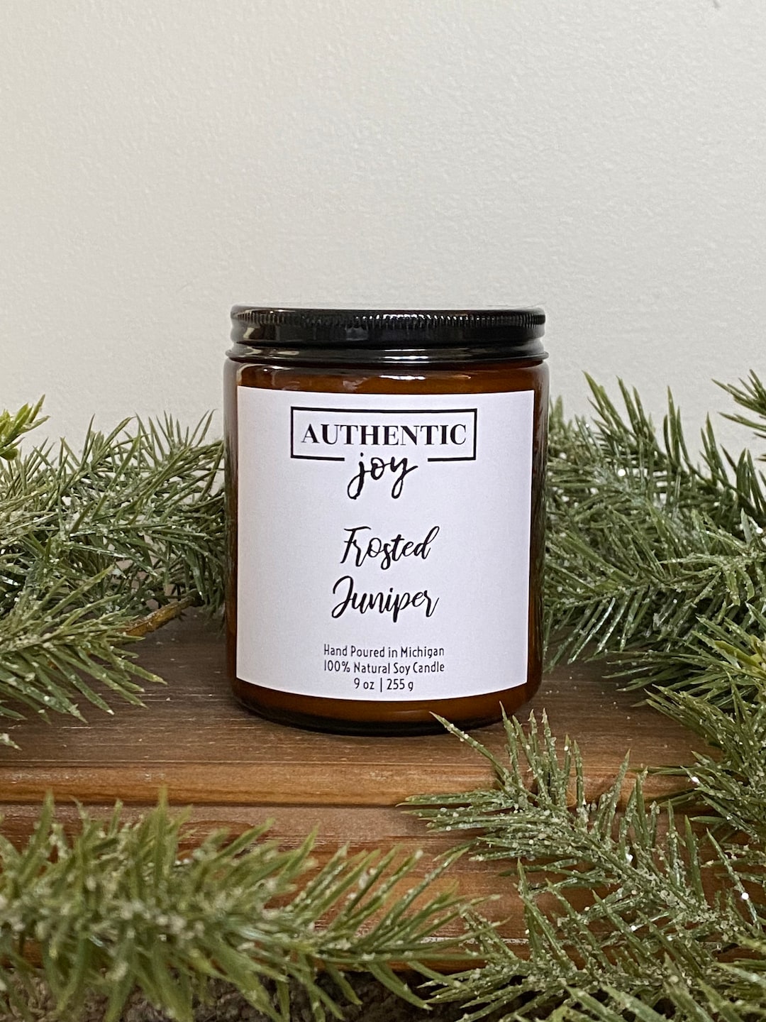 Frosted Juniper Soy Wax Candle, Frosted Juniper Candle, Gift Idea