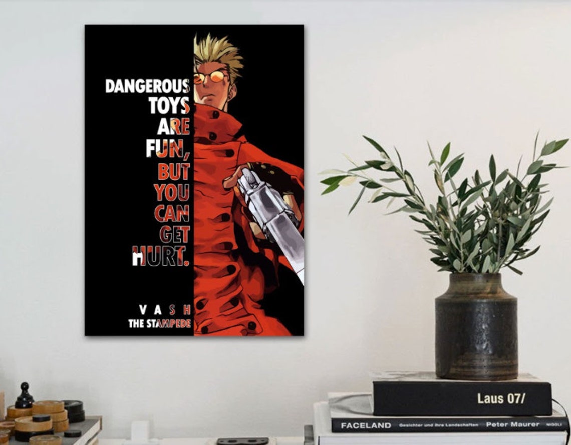 Trigun Poster Wall Art Wall Decor Home Decor Anime Poster Etsy