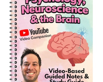Psychology, Neuroscience & the Brain – Digital Study Guide | Video-Based Guided Notes with Retrieval Practice | General Psychology
