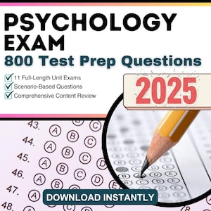 Psychology Exam: 800 Test Prep Questions
