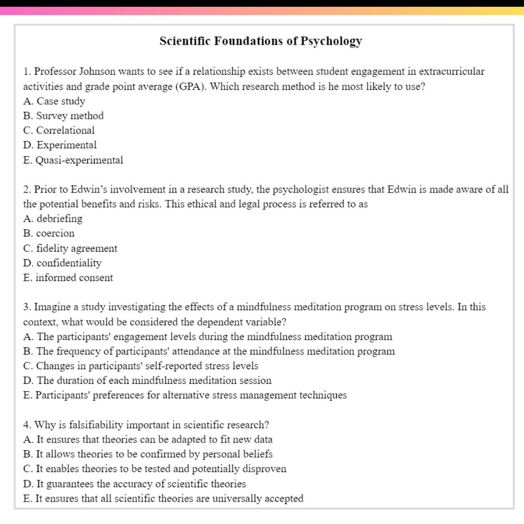 Psychology Exam: 800 Test Prep Questions - Etsy