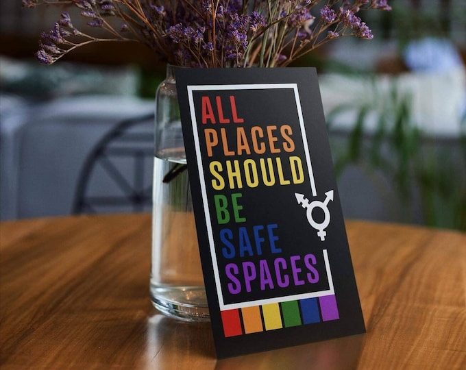 LGBTQ, Business Print, Classroom Poster, Class Decor, Inclusion, Safe Space, Inclusion, LGBTQ, Ally Digital Download Printable
