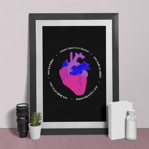 Bisexuell Pride Herz Digital Download Geschenk Bi Print LGBT Kunst