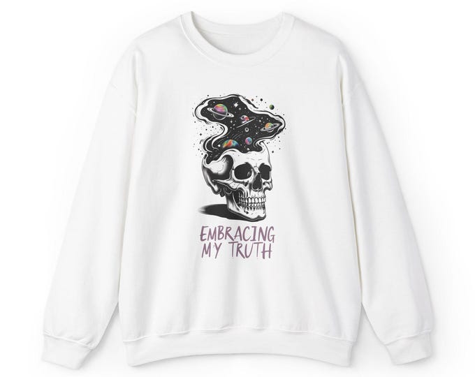 Embracing My Truth: Cosmic Skull Unisex Sweatshirt