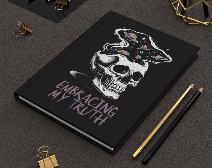 Embracing My Truth Cosmic Skull Hardcover Journal