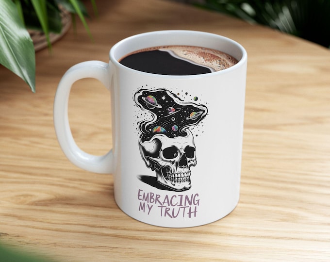 Embracing My Truth Cosmic Skull Mug