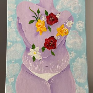 Original Acrylic Painting on 18&quot; x 24&quot; Canvas, Self-Love