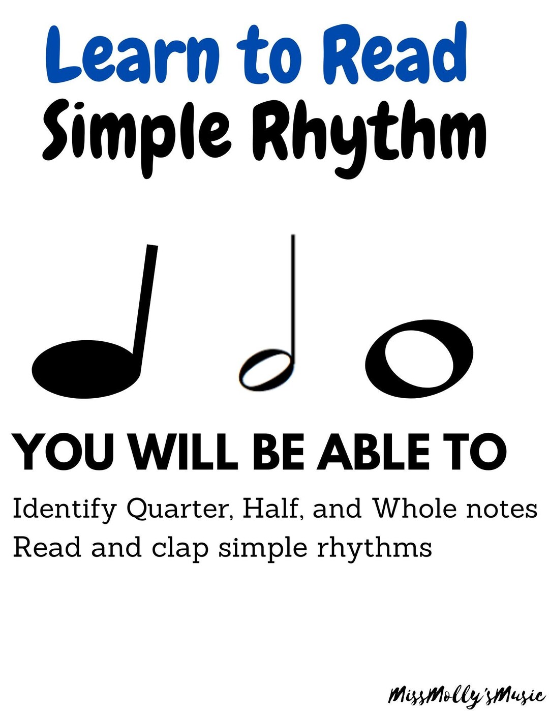 Rhythm Worksheet 1 - Etsy