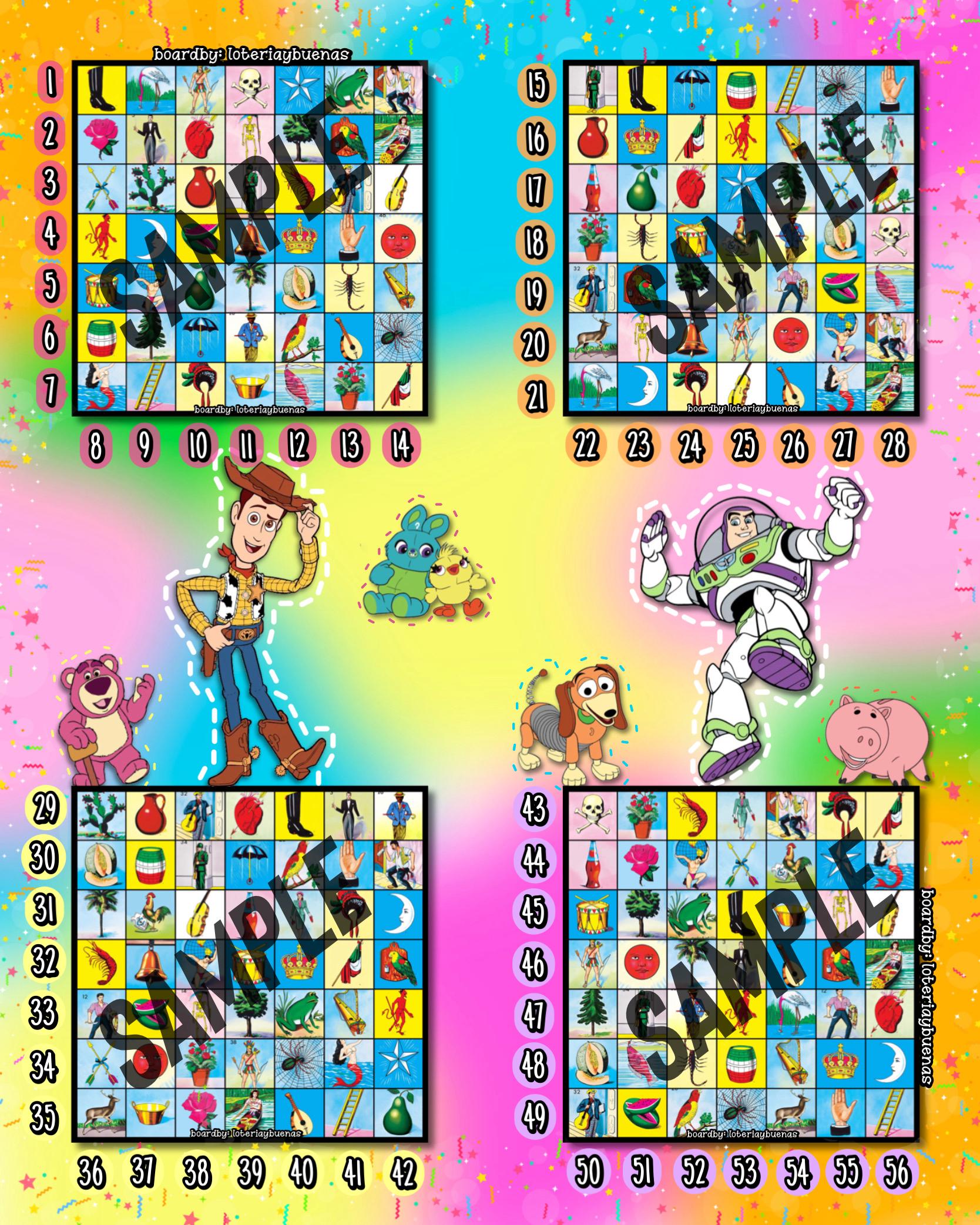 Toy Story Loteria Board - Etsy